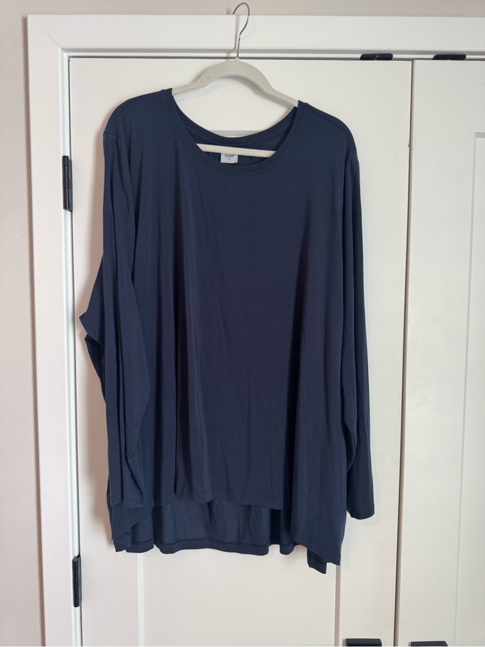 Athleta Navy Long-Sleeve Crew Top